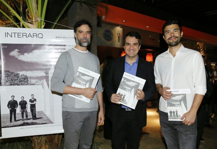 Os arquitetos Daniel Mangabeira, Henrique Coutinho e Matheus Seco 