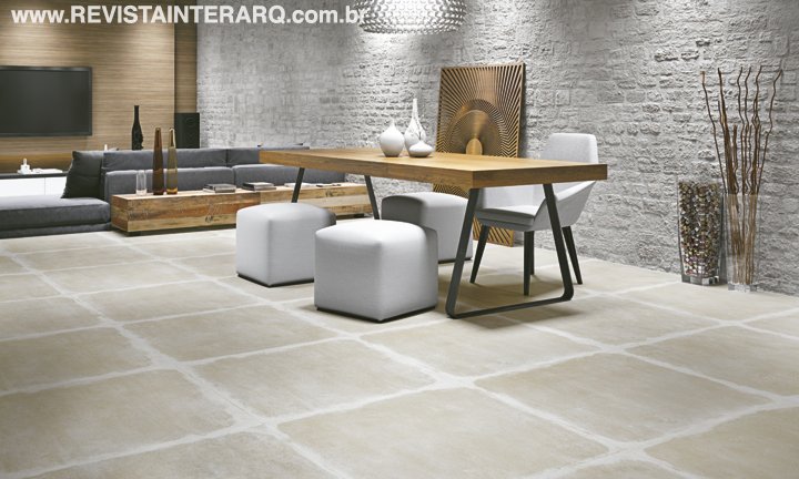 Da Elizabeth, o estilo despojado do porcelanato polido HD Lit Silver Plus