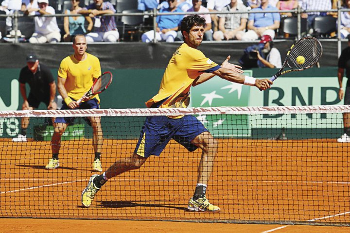 Dupla de tenistas Bruno Soares e Marcelo Melo