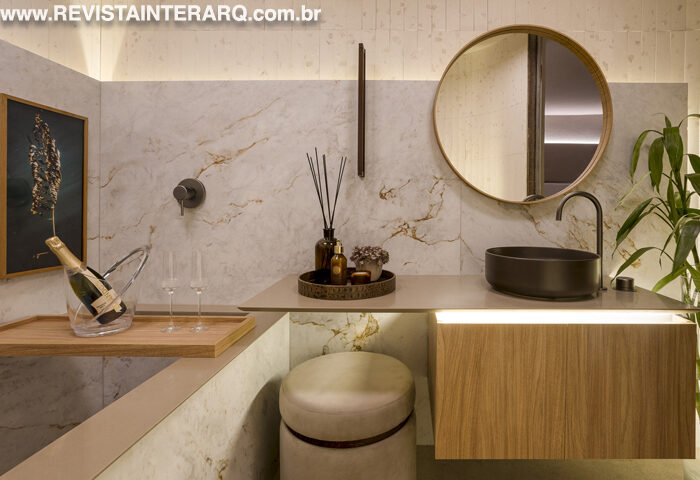 Banheiro Feminino – Estúdio FC Arquitetura e Design - Revista InterArq | Arquitetura, Decoração, Design, Paisagismo e Lifestyle